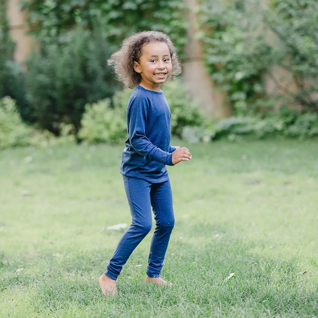 Woolino Merino Wool Base Layer for Kids - Super Soft Kids Long Sleeve Thermal Top - All Natural Base Layer Shirt