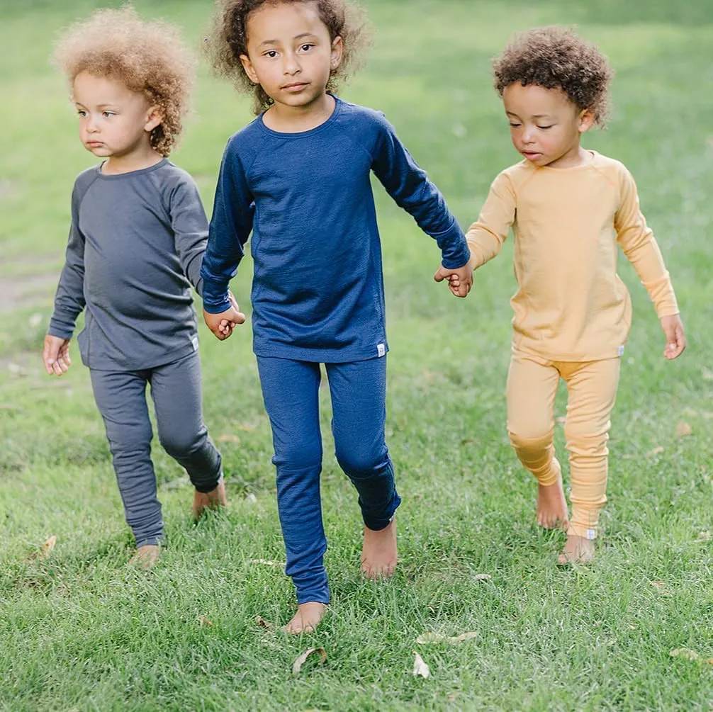 Woolino Merino Wool Base Layer for Kids - Super Soft Kids Long Sleeve Thermal Top - All Natural Base Layer Shirt
