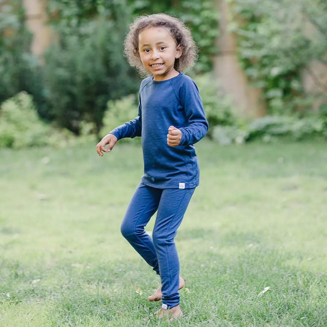Woolino Merino Wool Base Layer for Kids - Super Soft Kids Long Sleeve Thermal Top - All Natural Base Layer Shirt
