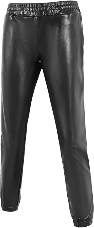 WULFUL Kids Boys Metallic 70s Disco Costume Sequin Party Jogger Pants