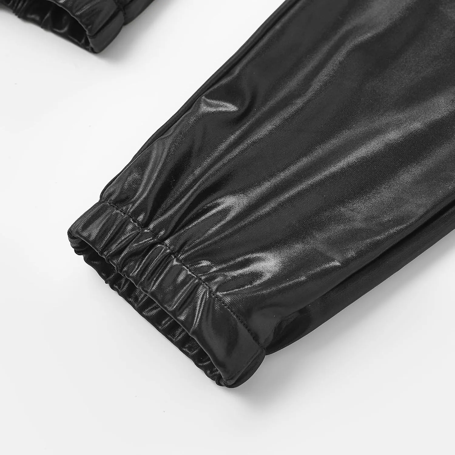 WULFUL Kids Boys Metallic 70s Disco Costume Sequin Party Jogger Pants